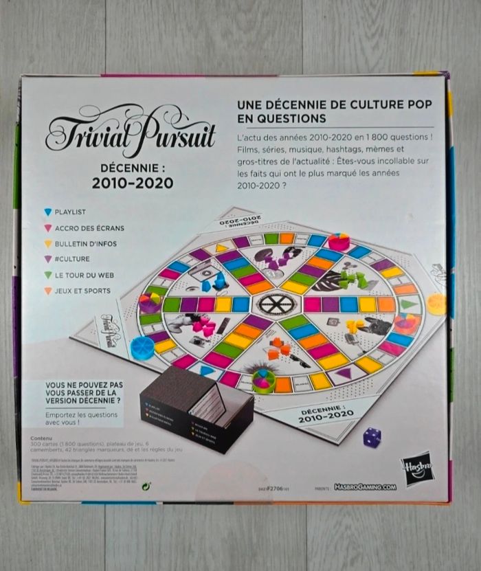 🌟 Trivial Pursuit Décennies 2010-2020- Édition Hasbro Gaming 🌟 - photo numéro 2
