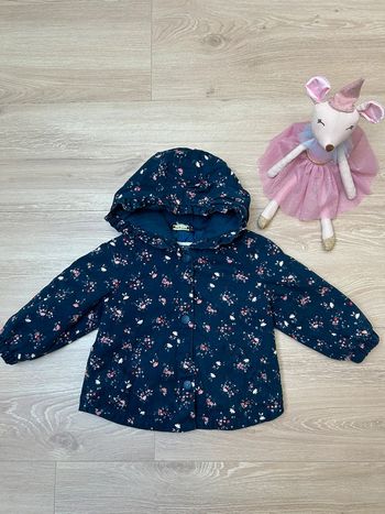Manteau demi-saison fleuri 18 mois