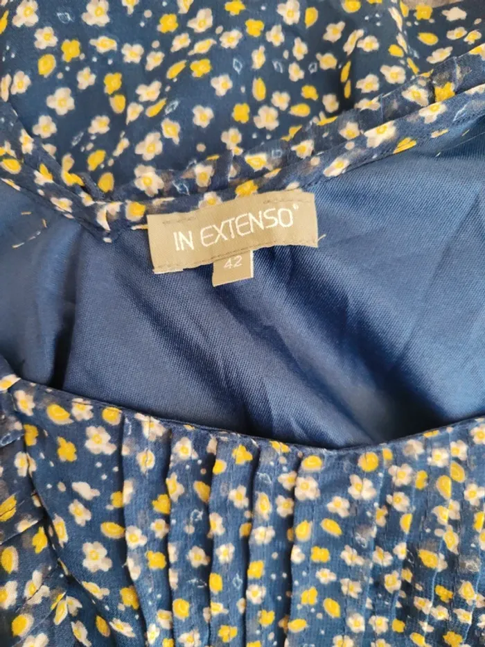 Robe in extenso taille 42 marine et jaune - photo numéro 6