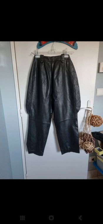 Pantalon cuir vintage coupe originale