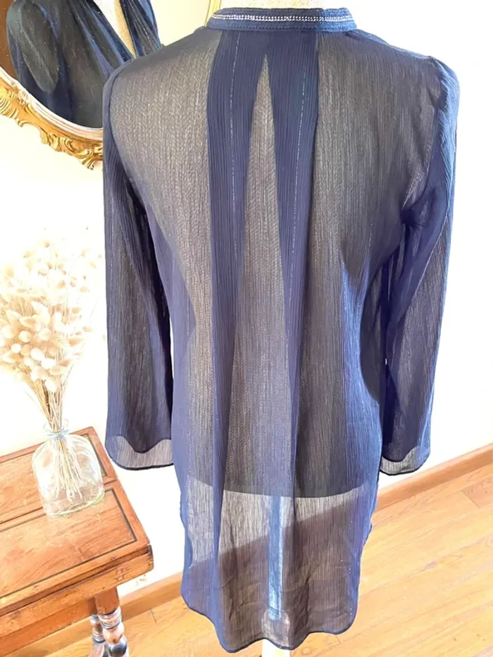Sublime blouse chemise manche longue noir fluide Zara taille XS - photo numéro 15
