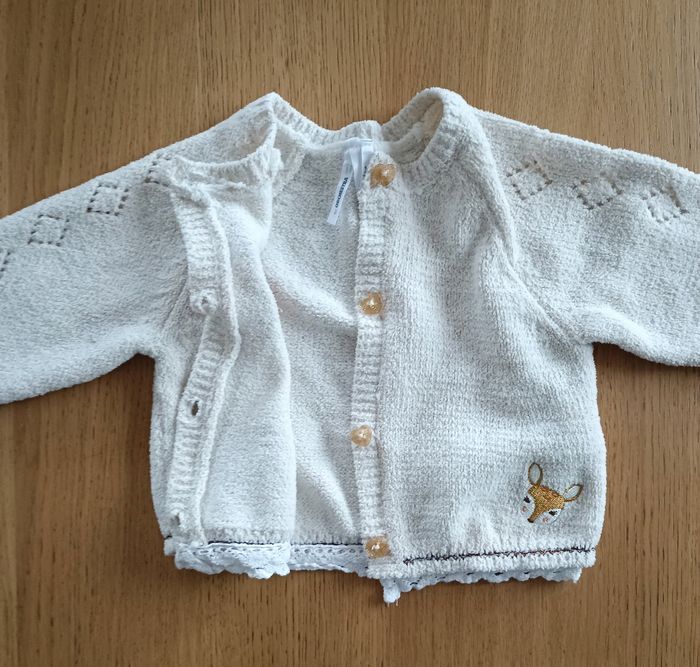 Gilet Orchestra effet pilou pilou crème 12 mois fille - photo numéro 8