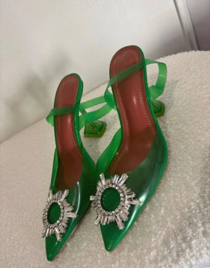Escarpin avec boucle en cristal argenté - photo numéro 7