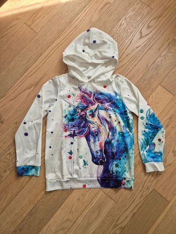 Sweat à capuche licorne 12 ans 🌈
