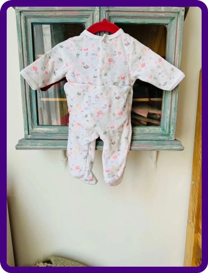 Pyjama en velours taille 1 mois - photo numéro 2