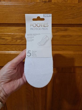 Lot  5 paires protège  pieds  footies