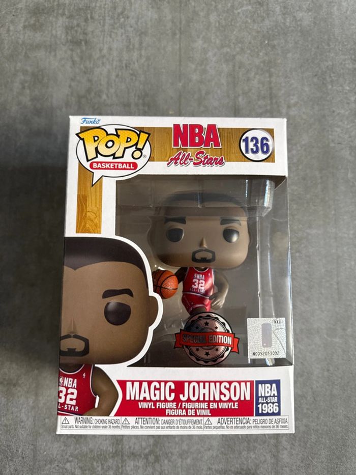 Figurine Funko Pop NBA All Stars Basketball 136 Magic Johnson Spécial Édition