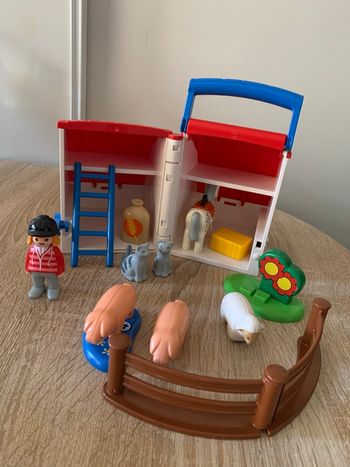 Ferme transportable Playmobil 1 2 3 
