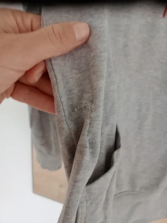 Sweat à capuche gris s  homme c87D - photo numéro 7