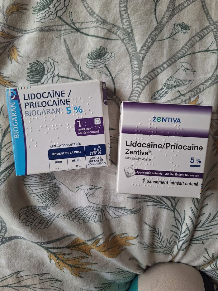 Lot de deux patch anesthésiant lidocaine prilocaine