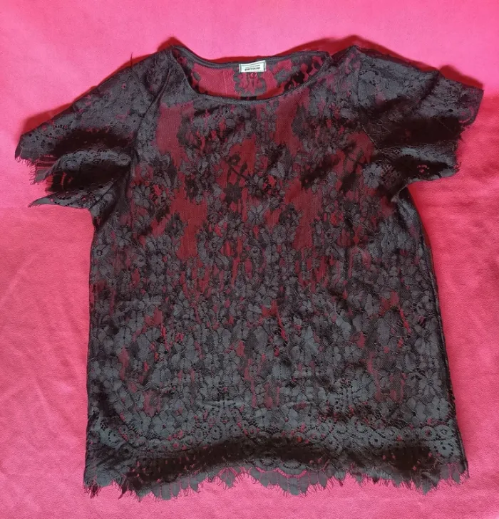Haut dentelle Manches courtes Marque Pimkie (A187)