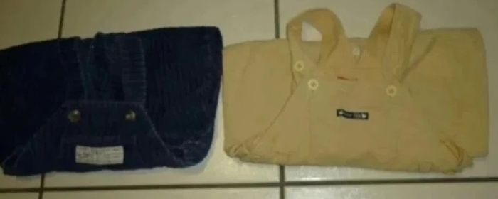 Lot de 2 salopettes garçon beige et bleu taille 6 mois tex/tom pouce - - photo numéro 2