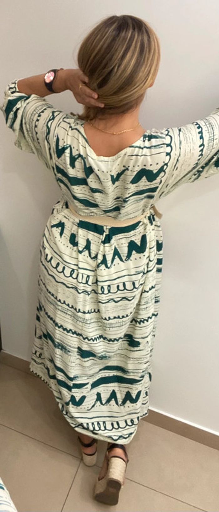 Jolie Robe longue Légère Fluide Imprimée Taille Unique - photo numéro 11