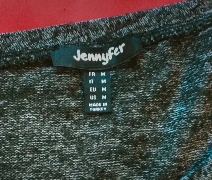 Pull gris chiné, 1/2 manche taille 38 jennyfer - photo numéro 9
