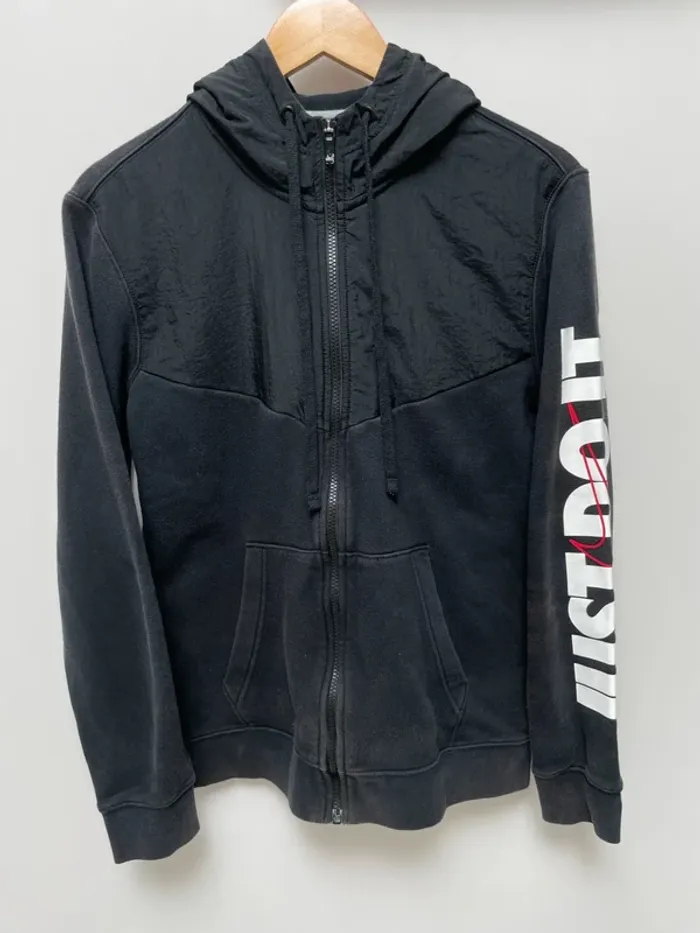 Nike hoodie full zip sweater black Mens Small