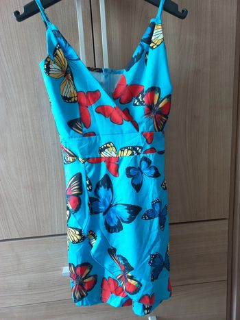 Robe femme bleue Xs papillons