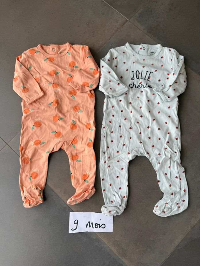 Lot 2 pyjama 9 mois