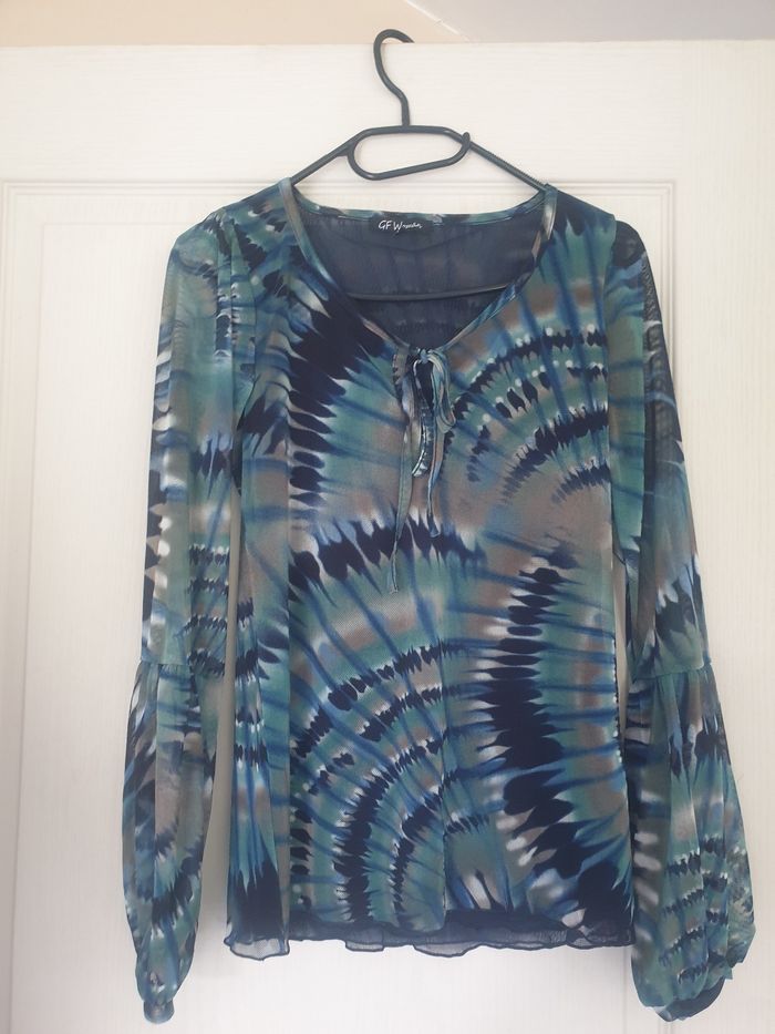 Tee-shirt voilage manche longue