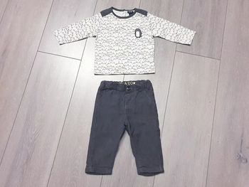 Ensemble maillot + pantalon. Garçon 6 mois. Marque Kiabi