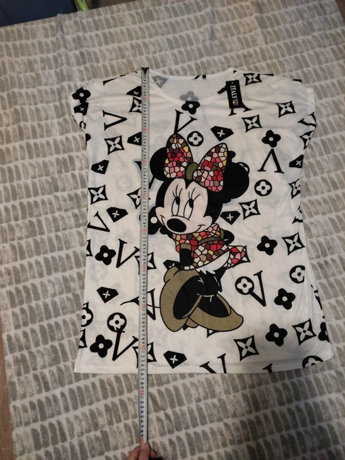 Tee-shirt long large tunique robe Minnie Disney 38 40 - photo numéro 2