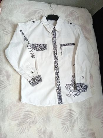 Chemise Blanche Motif Tigre 🐅