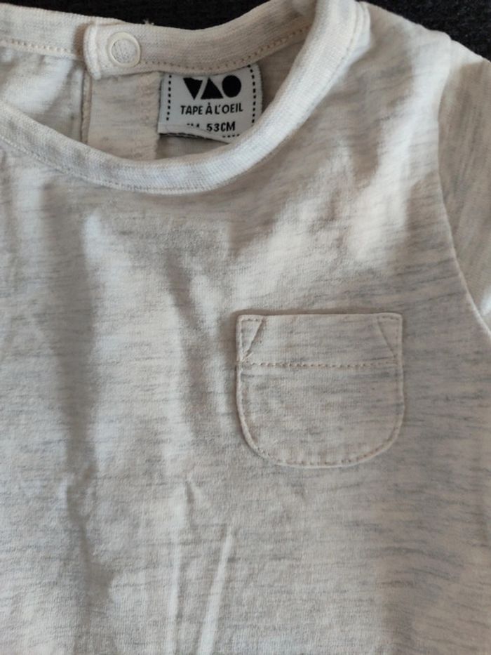 T shirt manche longues 1 mois - photo numéro 2
