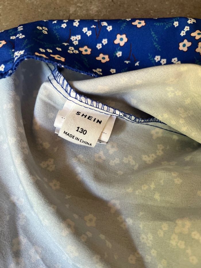 Shein robe à fleurs bleue - 7/8 ans - photo numéro 7