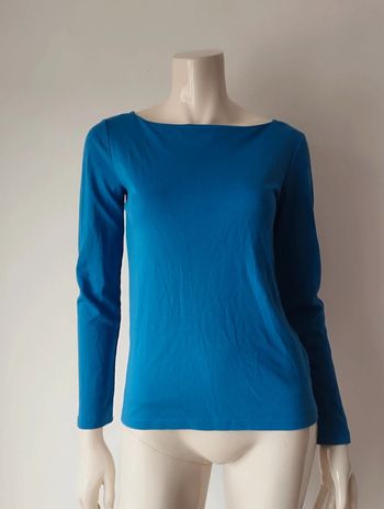 Blouse bleue manches 3/4 Caroll XS