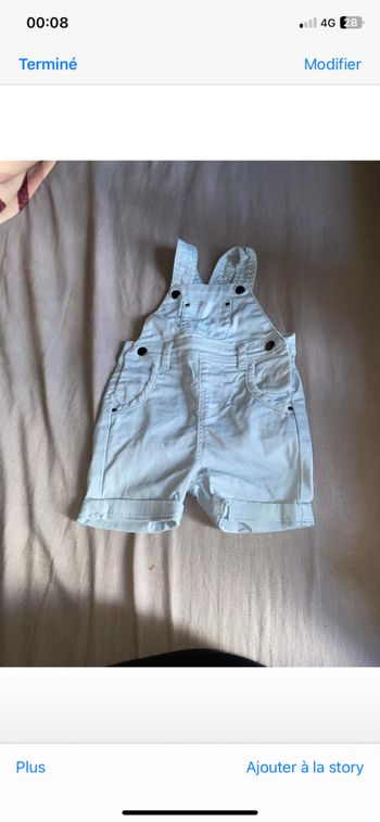 Salopette short garçon