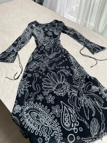 Robe longue en mousseline