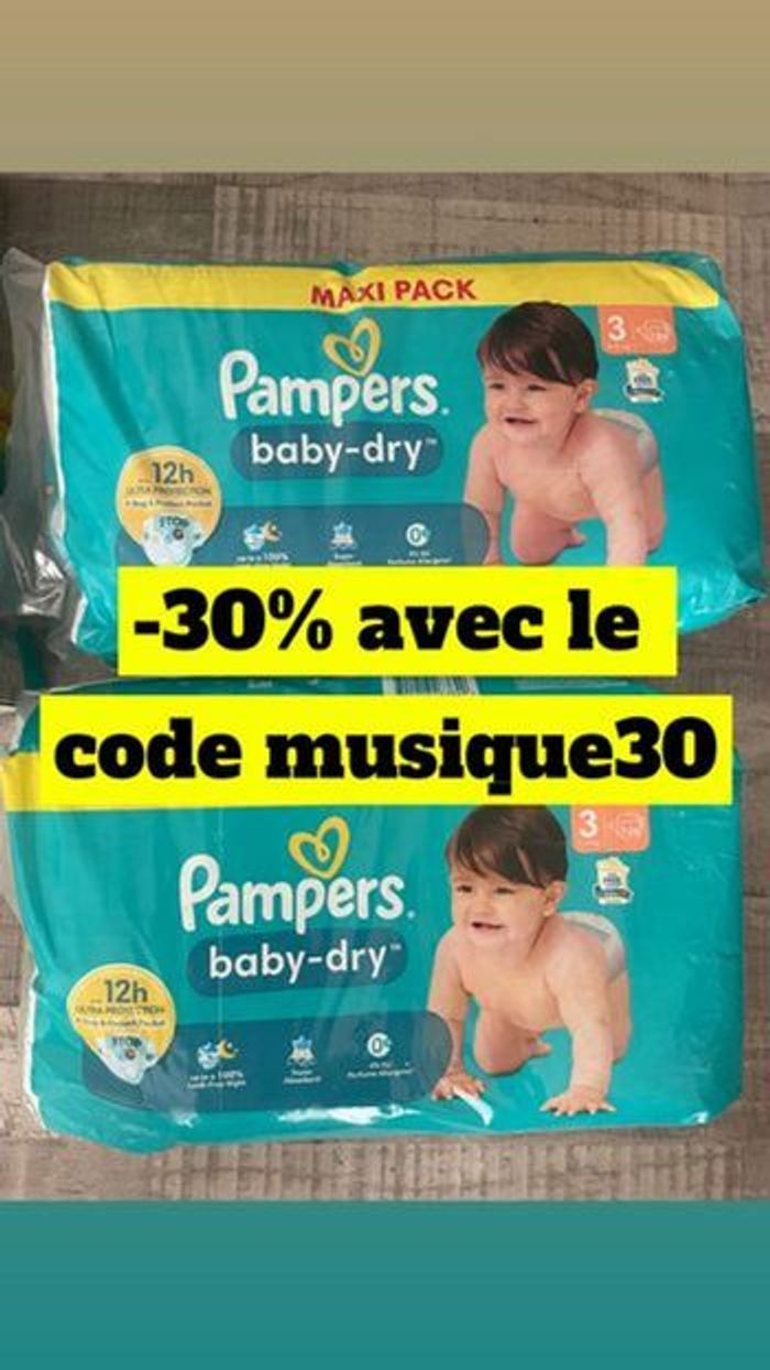 Deux paquets de couches taille 3