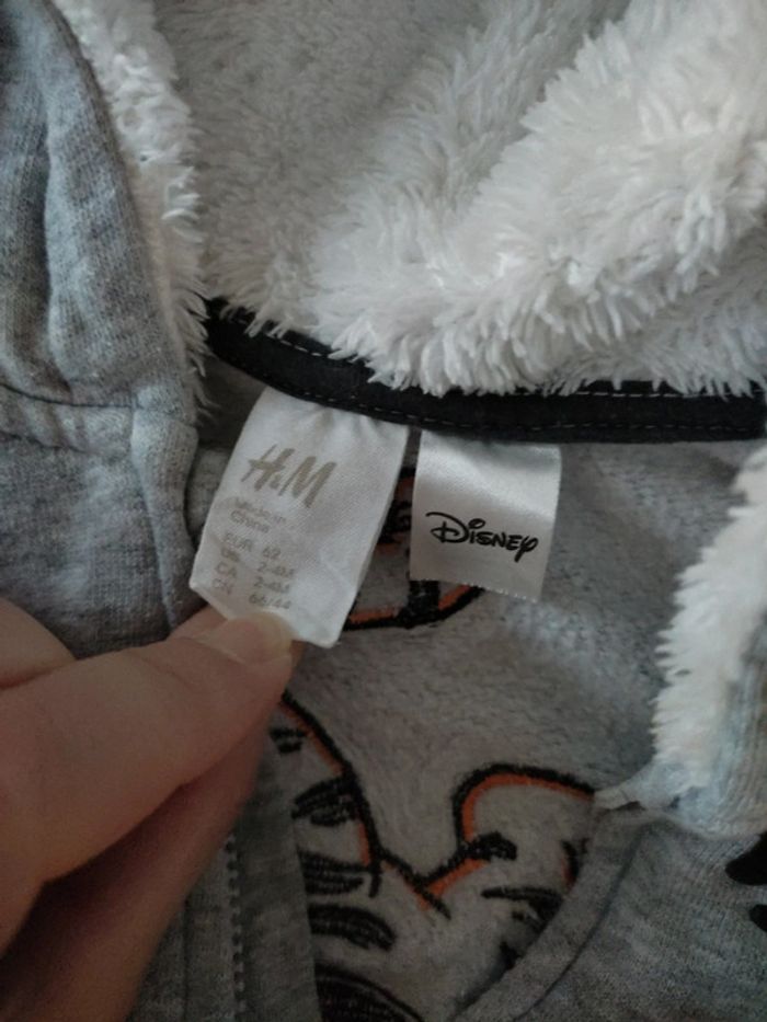 Gilet veste grise Tigrou Disney H&M 3 mois - photo numéro 2