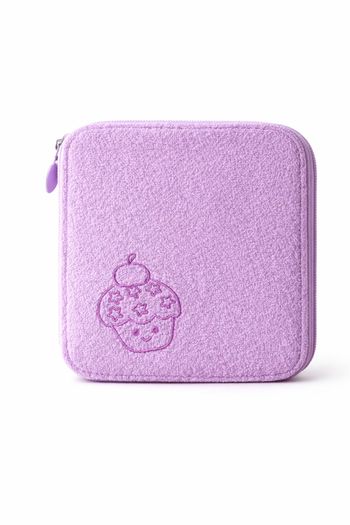 🟣 Trousse scolaire complète lilas – avec fournitures – neuve