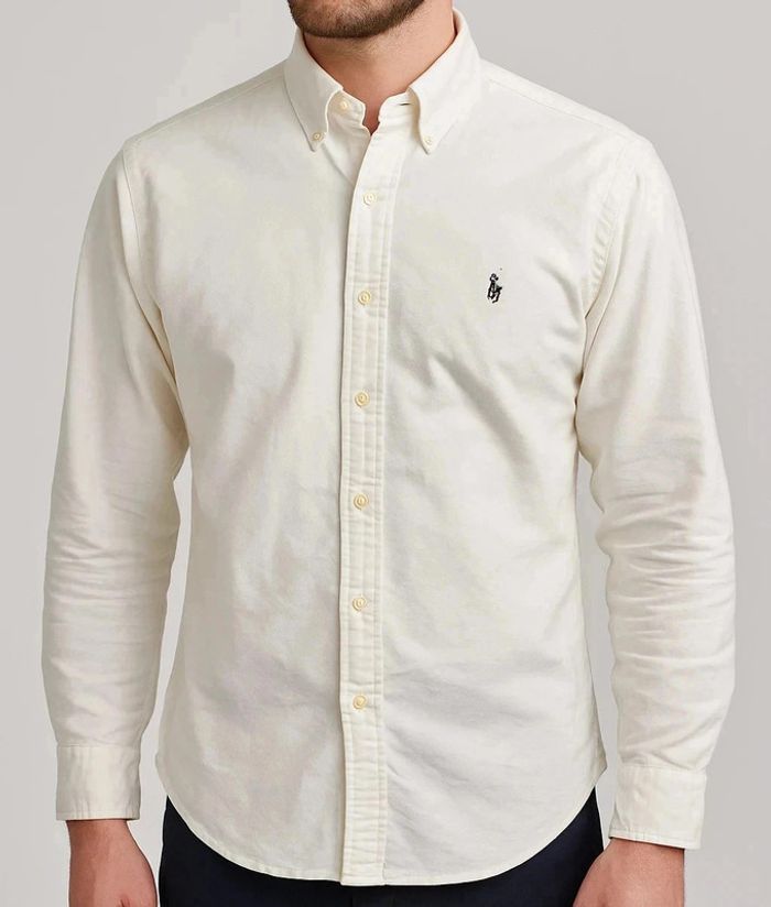 Chemise Ralph Lauren Classic Fit Blanche Vintage Y2K – Logo Brodé – Coton Haut de Gamme