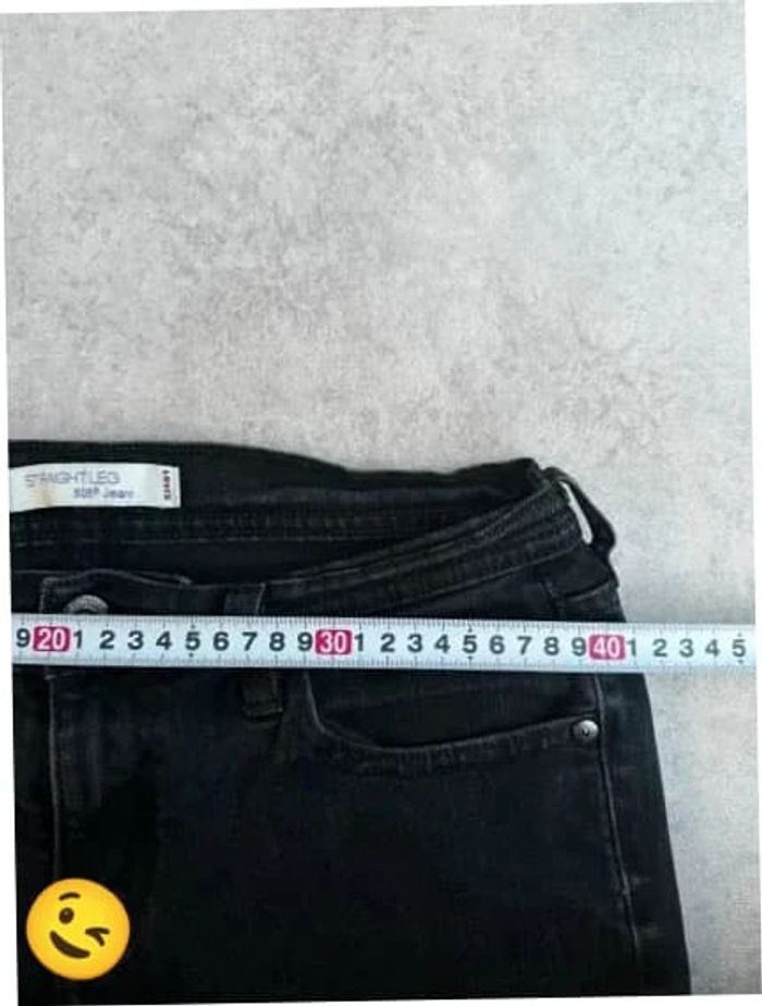 Jeans Levi's 505 W30 FR40 coupe droite noir Femme Women pan544b - photo numéro 4
