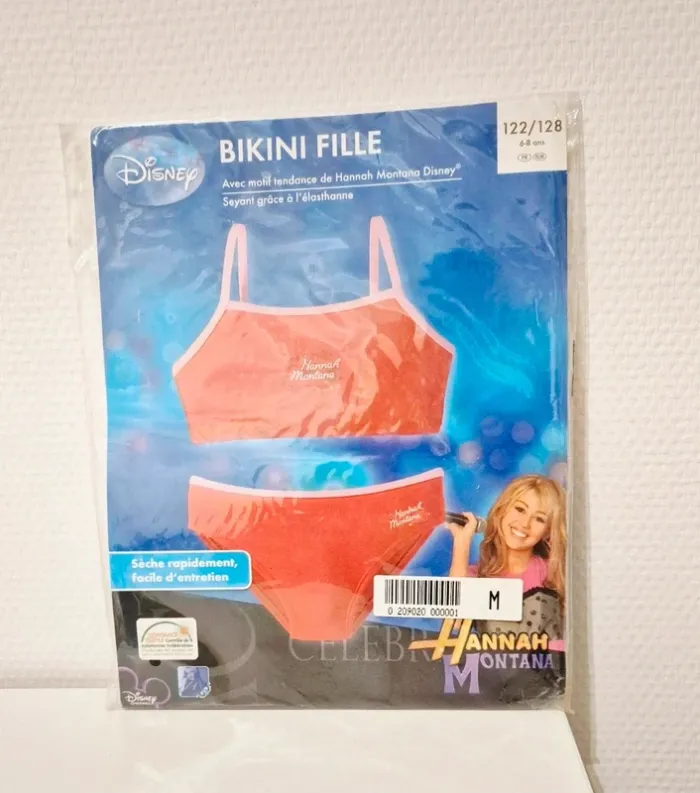 Bikini bandeau rouge hannah Montana  - 122 128- disney - photo numéro 2