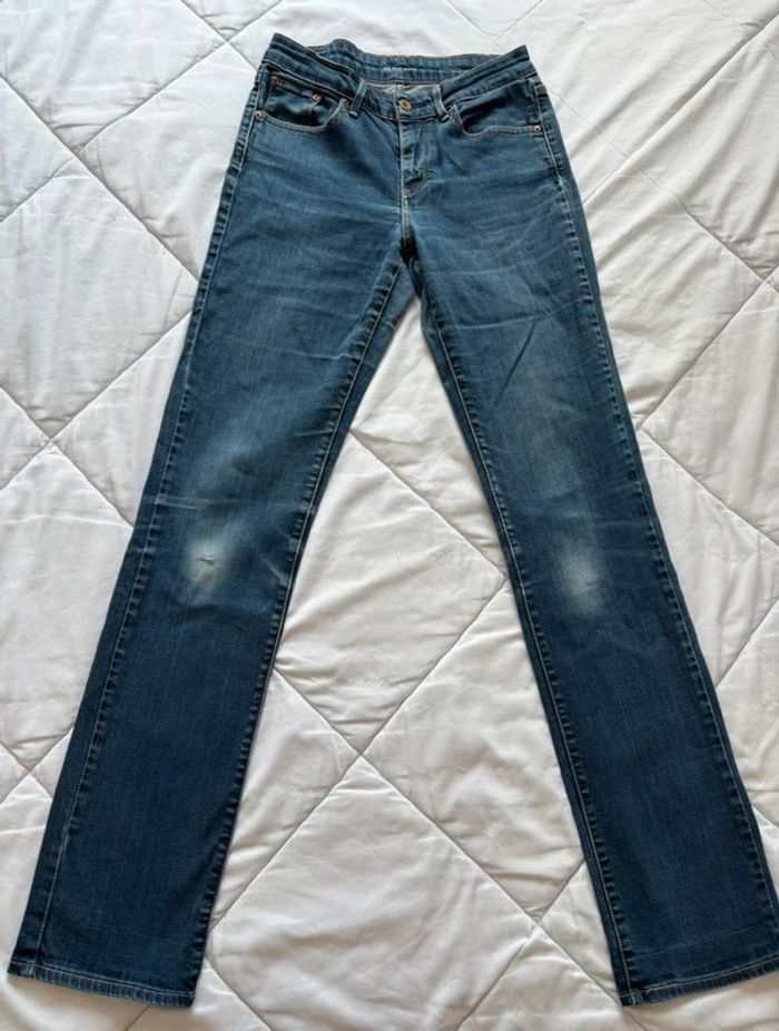 Jean levi’s bleu mi taille haute coupe slim straight droit demi curve taille S/36 L34 femme - photo numéro 5
