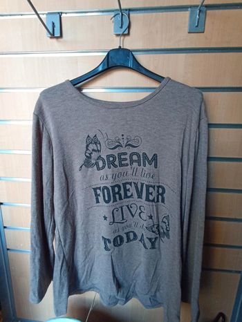 Pull tunique taille unique gris