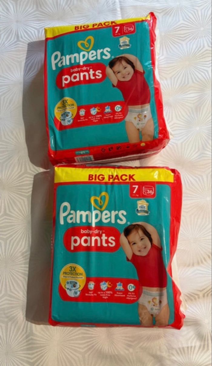 Lot 2 paquets de couches Pampers pants taille 7 - photo numéro 4