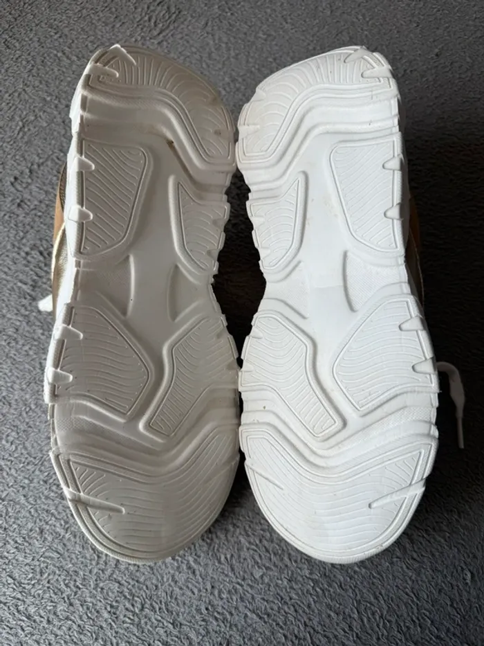 Basket femme Camaïeu – taille 38 – blanc et doré – excellent état - photo numéro 7