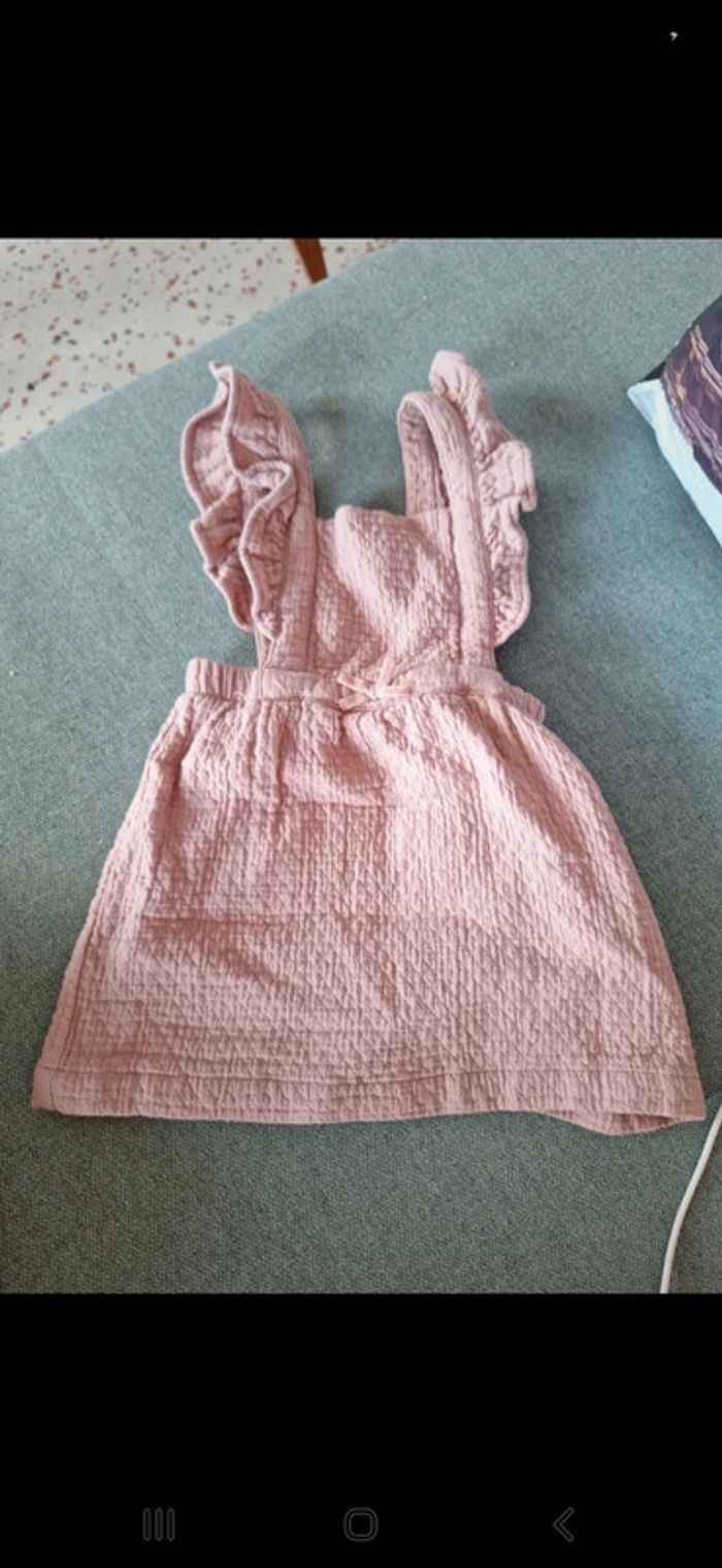 Robe à bretelles en pied de poule Kiabi 12mois 74cm 👻