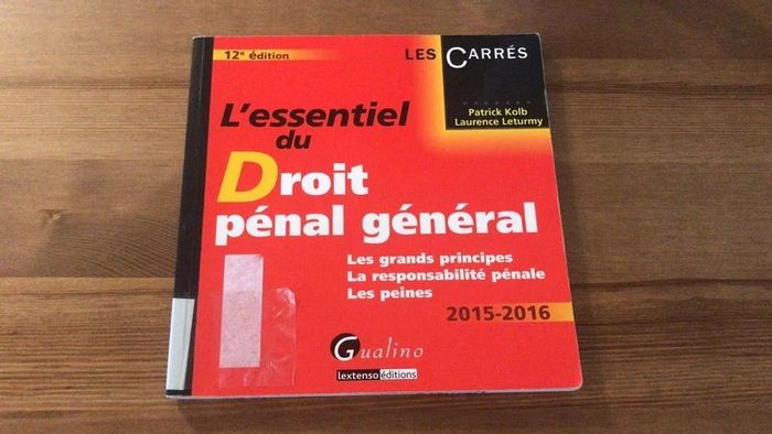Livre l’essentiel du droit pénal général