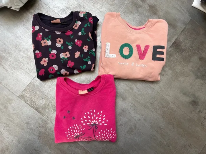 Lot de trois pulls filles lupilu