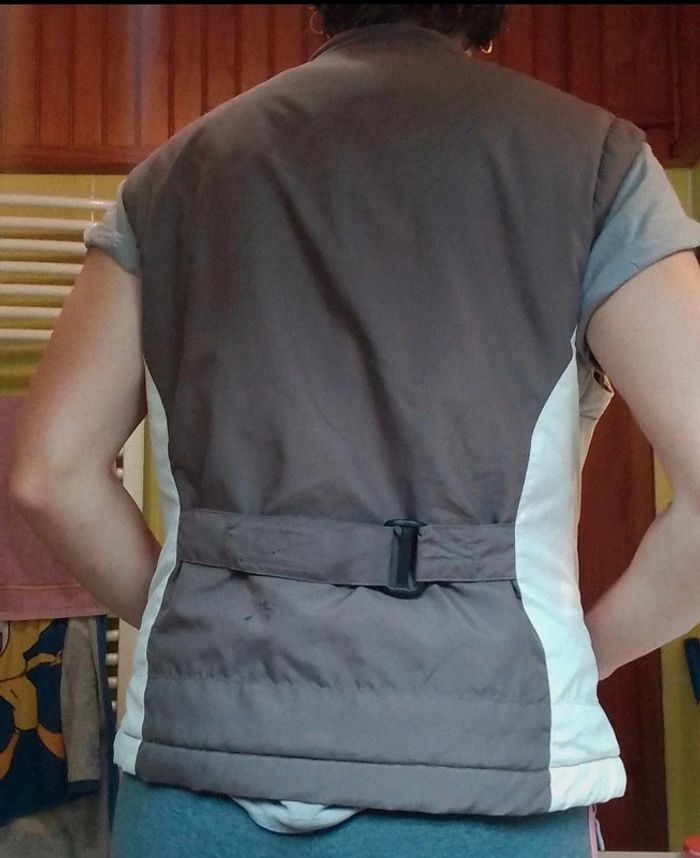 Veste sans manches femme brune et beige Geologic - photo numéro 7