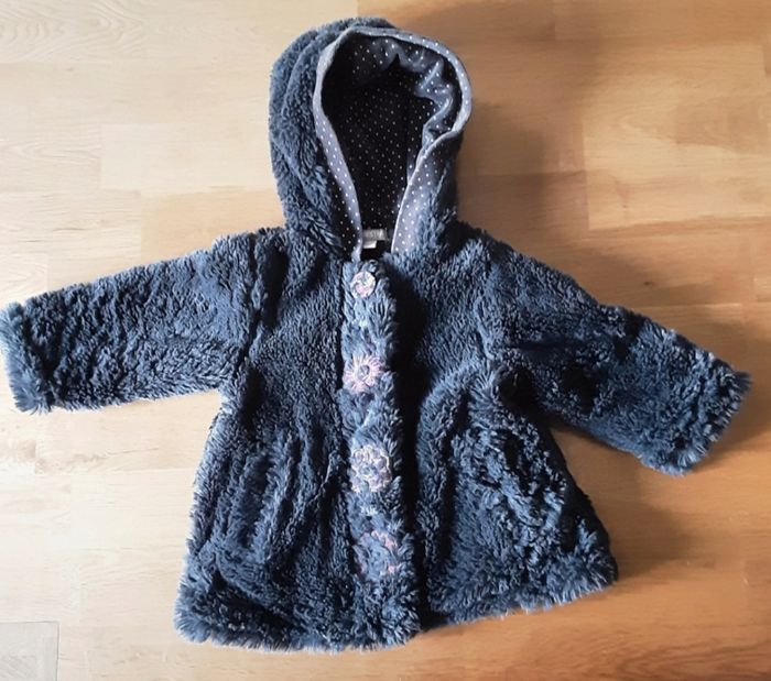 Joli Manteau fille orchestra 9 mois fourrure