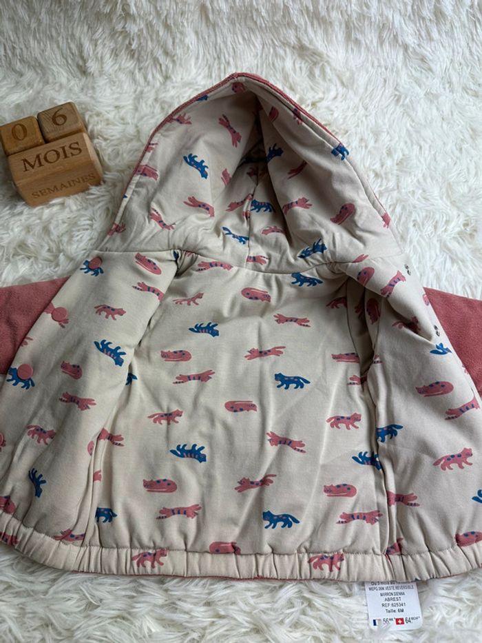 🧡 Veste réversible Marèse – Taille 6 mois - photo numéro 4