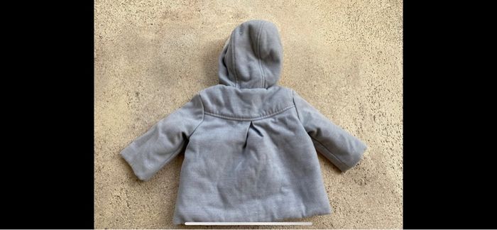 Manteau caban gris et écru kiabi - photo numéro 4