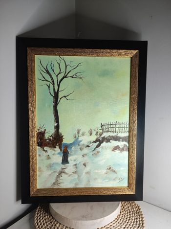 Tableau paysage hivernal