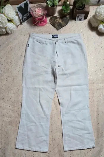 Pantalon /jean’s en lin crème Ober taille 40