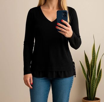 Joli pull noir, taille 34/36 - Caroll Paris
